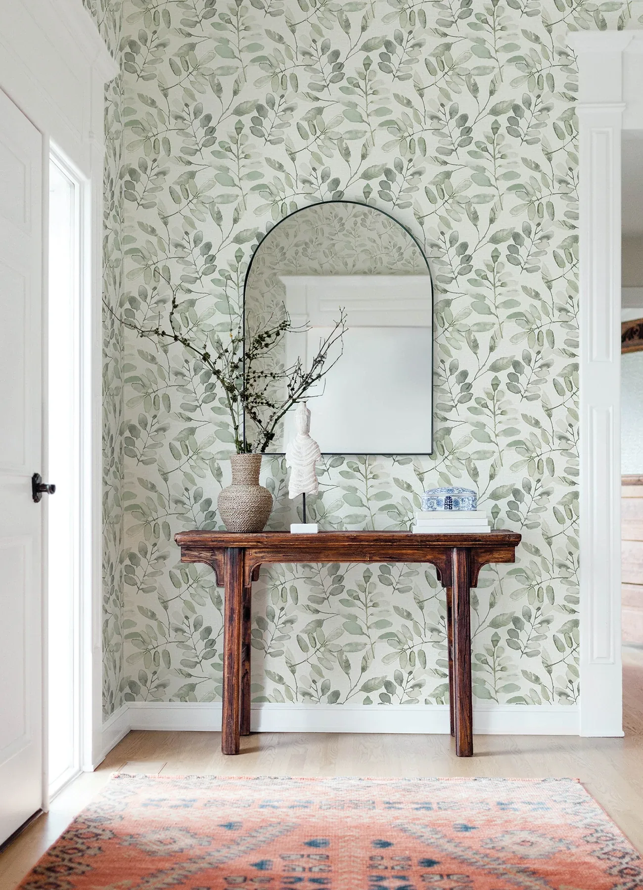 Brewster Home Fashions Pinnate Green Leaves Wallpaper - SKU 4169-13911