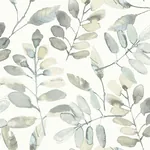 Brewster Home Fashions Pinnate Grey Leaves Wallpaper | Wallpaper Twins Brewster Home Fashions Pinnate Grey Leaves Wallpaper - SKU 3124-13905