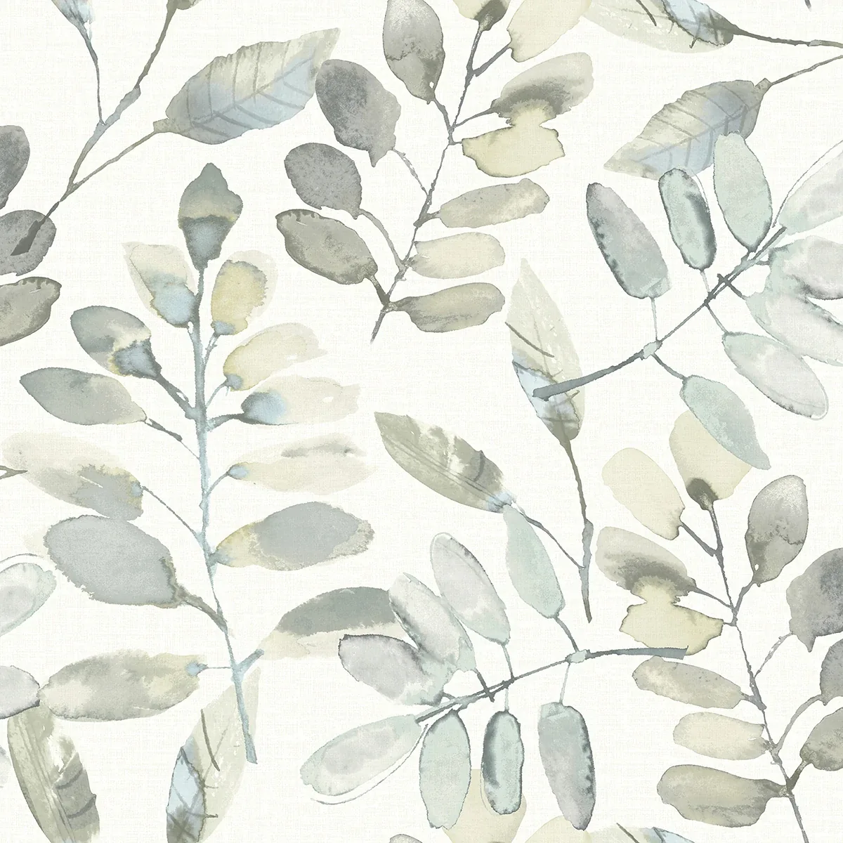 Brewster Home Fashions Pinnate Grey Leaves Wallpaper - SKU 3124-13905
