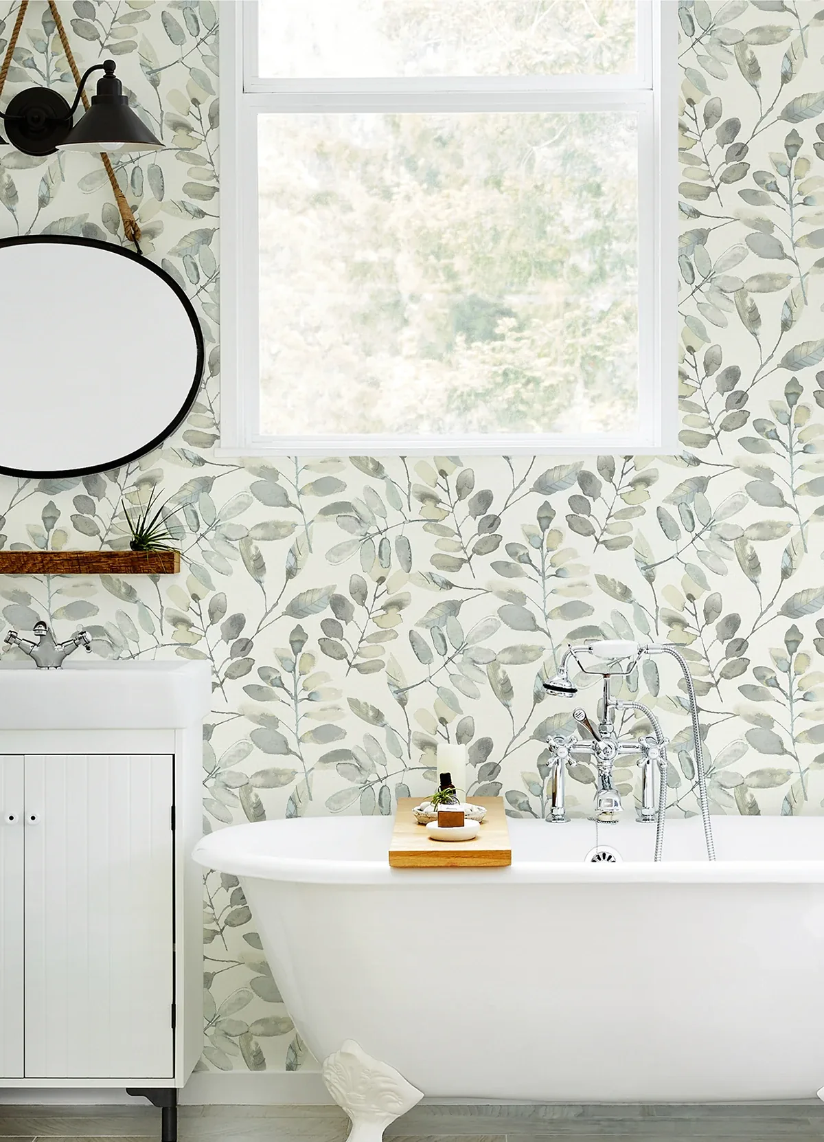 Brewster Home Fashions Pinnate Grey Leaves Wallpaper | Wallpaper Twins Brewster Home Fashions Pinnate Grey Leaves Wallpaper - SKU 3124-13905