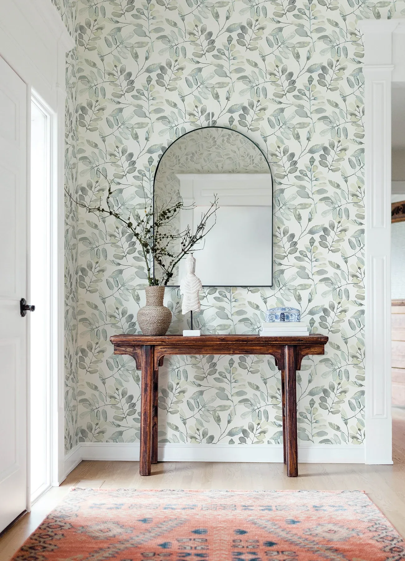 Brewster Home Fashions Pinnate Grey Leaves Wallpaper - SKU 4169-13905