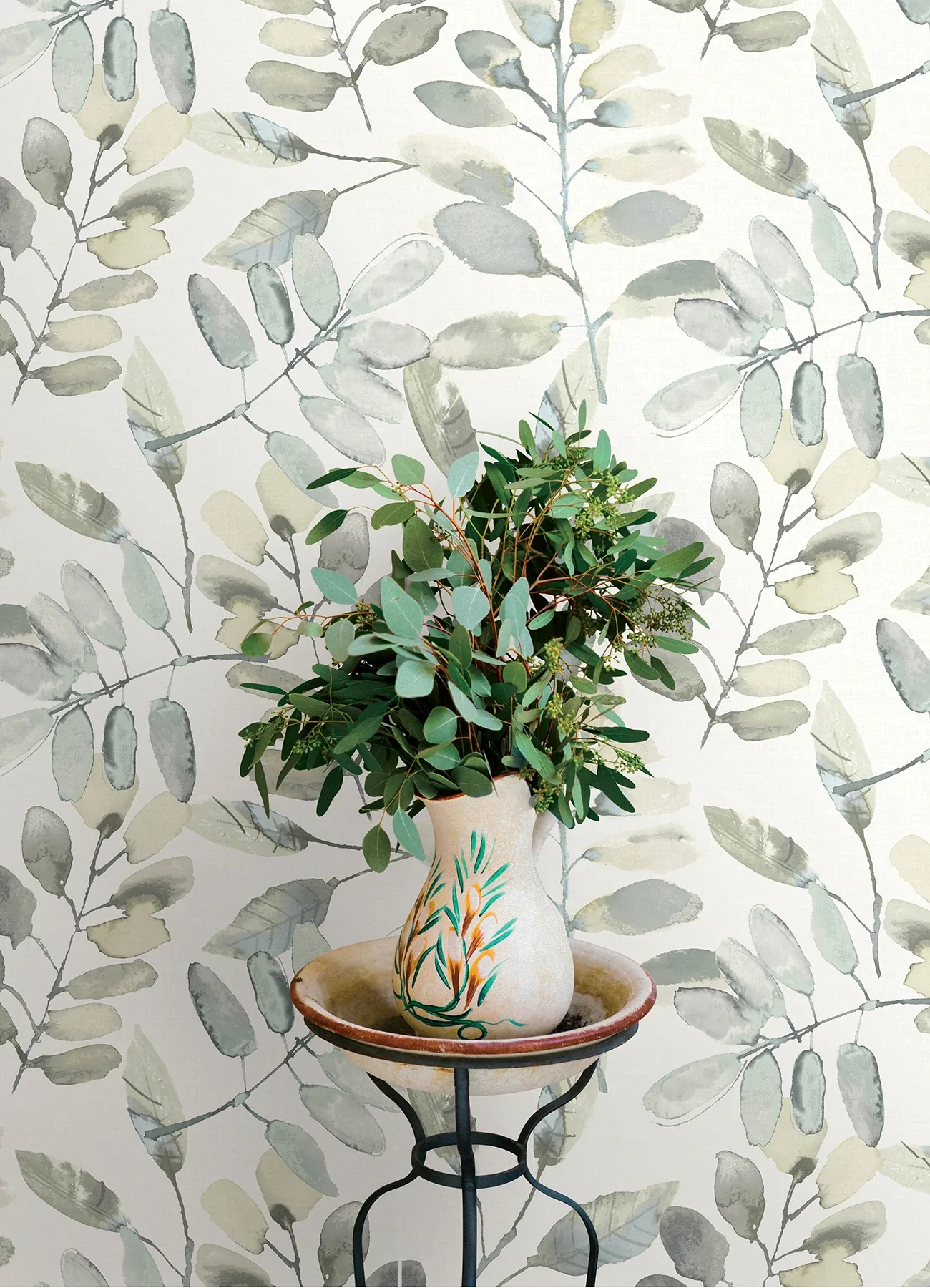 Brewster Home Fashions Pinnate Grey Leaves Wallpaper | Wallpaper Twins Brewster Home Fashions Pinnate Grey Leaves Wallpaper - SKU 4169-13905