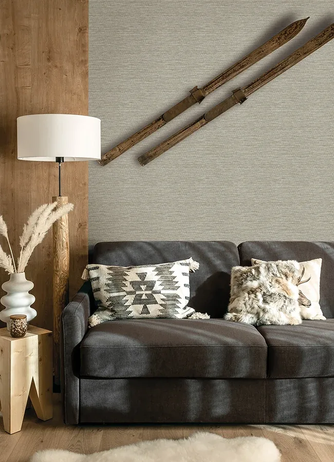 Brewster Home Fashions Plaited Grass Grey Wallpaper - SKU 4142-72654