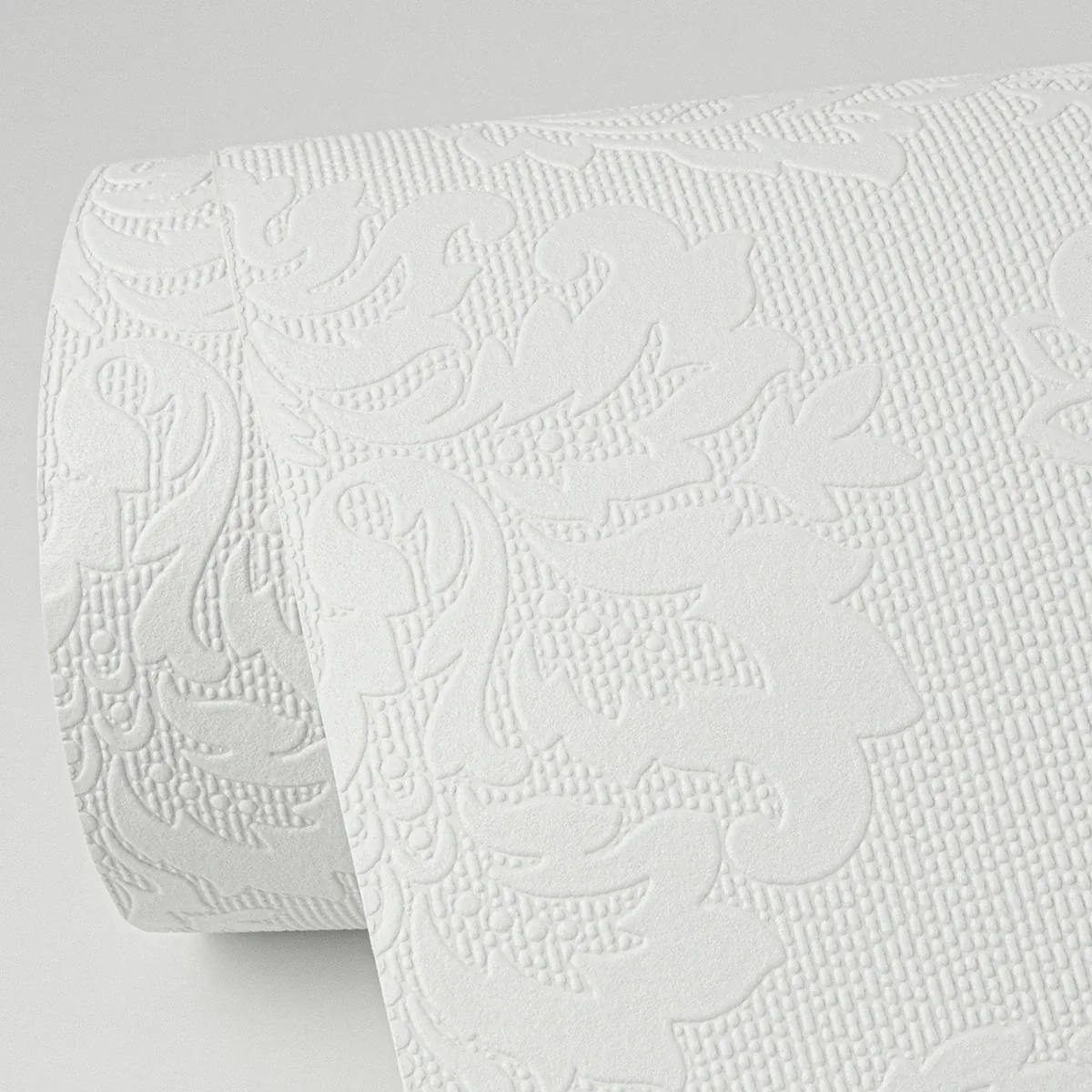 Brewster Home Fashions Plouf White Damask Paintable Wallpaper - SKU 4000-32808