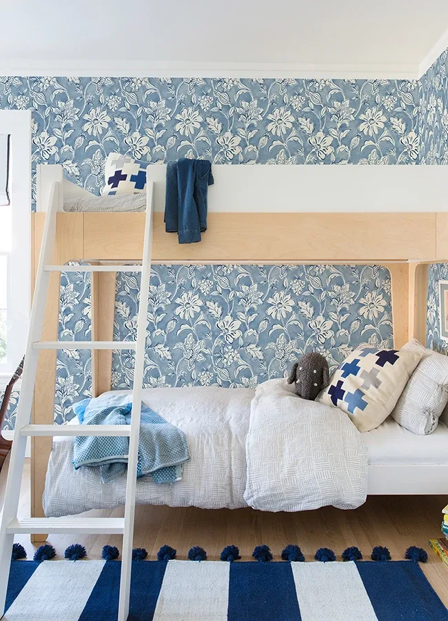 Brewster Home Fashions Plumeria Blue Floral Trail Wallpaper - SKU 4071-71040