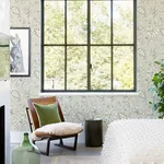 Brewster Home Fashions Plumeria Grey Floral Trail Wallpaper - SKU 4071-71039