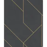 Brewster Home Fashions Pollock Black Gilded Geometric Wallpaper - SKU 4015-427431