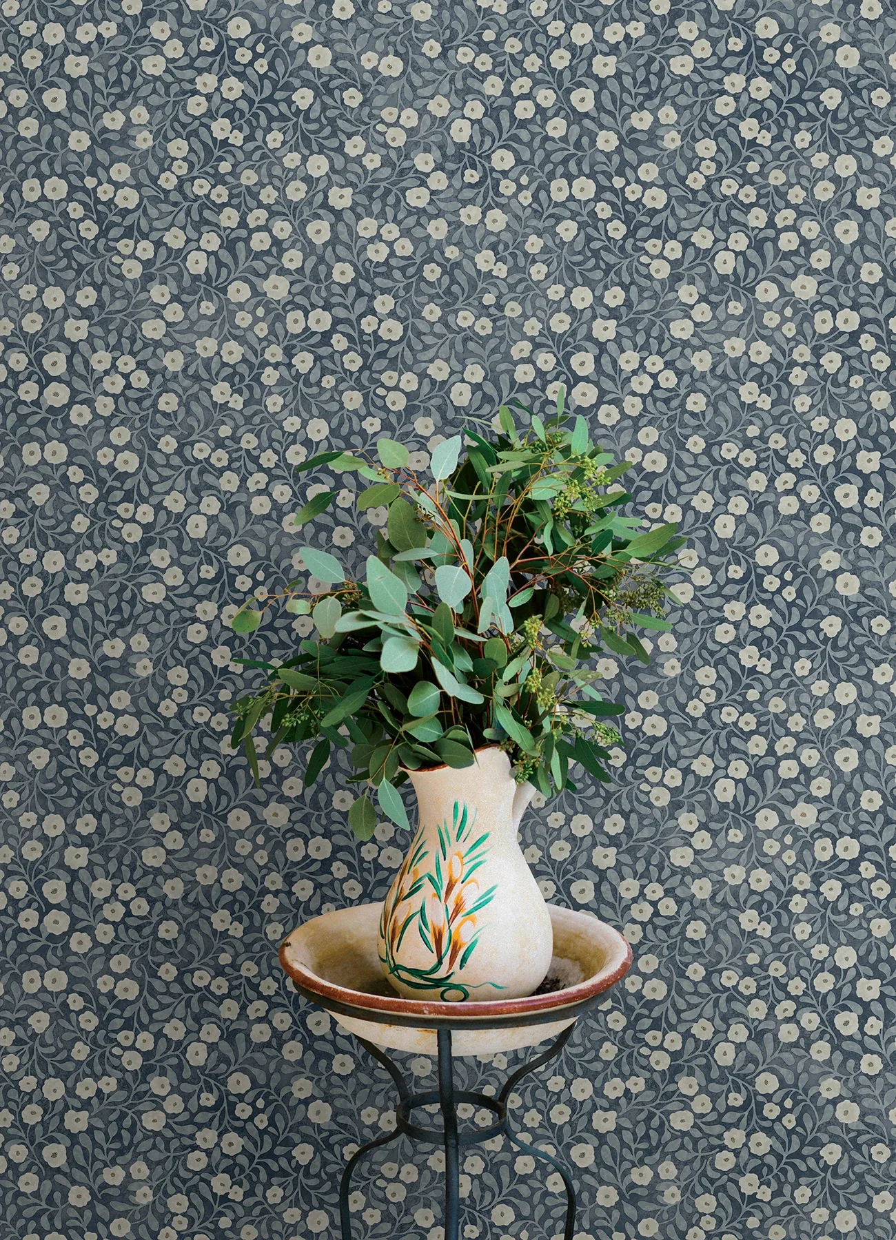 Brewster Home Fashions Poppy Trail Dark Blue Floral Wallpaper - SKU 4169-83135