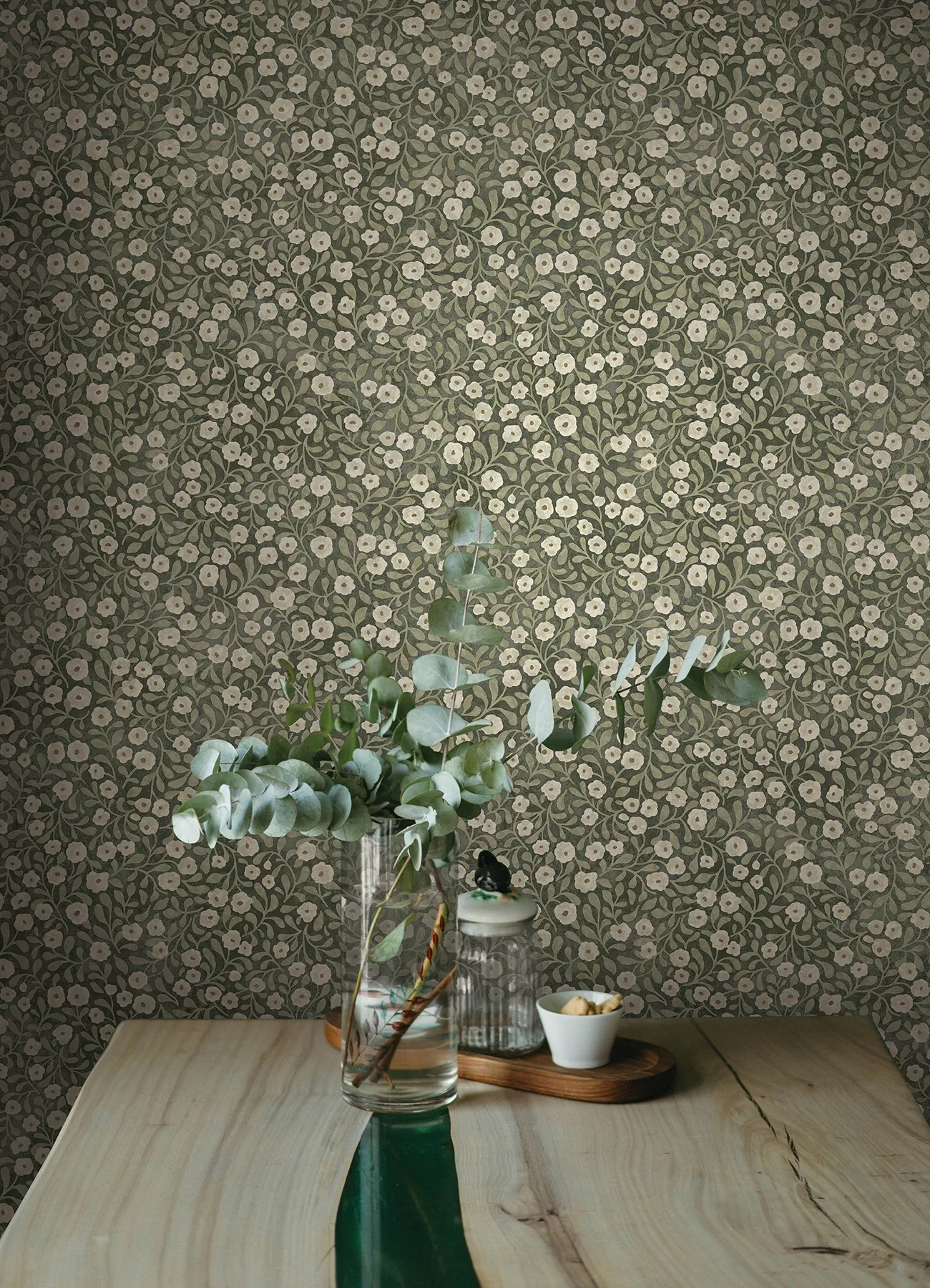 Brewster Home Fashions Poppy Trail Green Floral Wallpaper - SKU 4169-83132