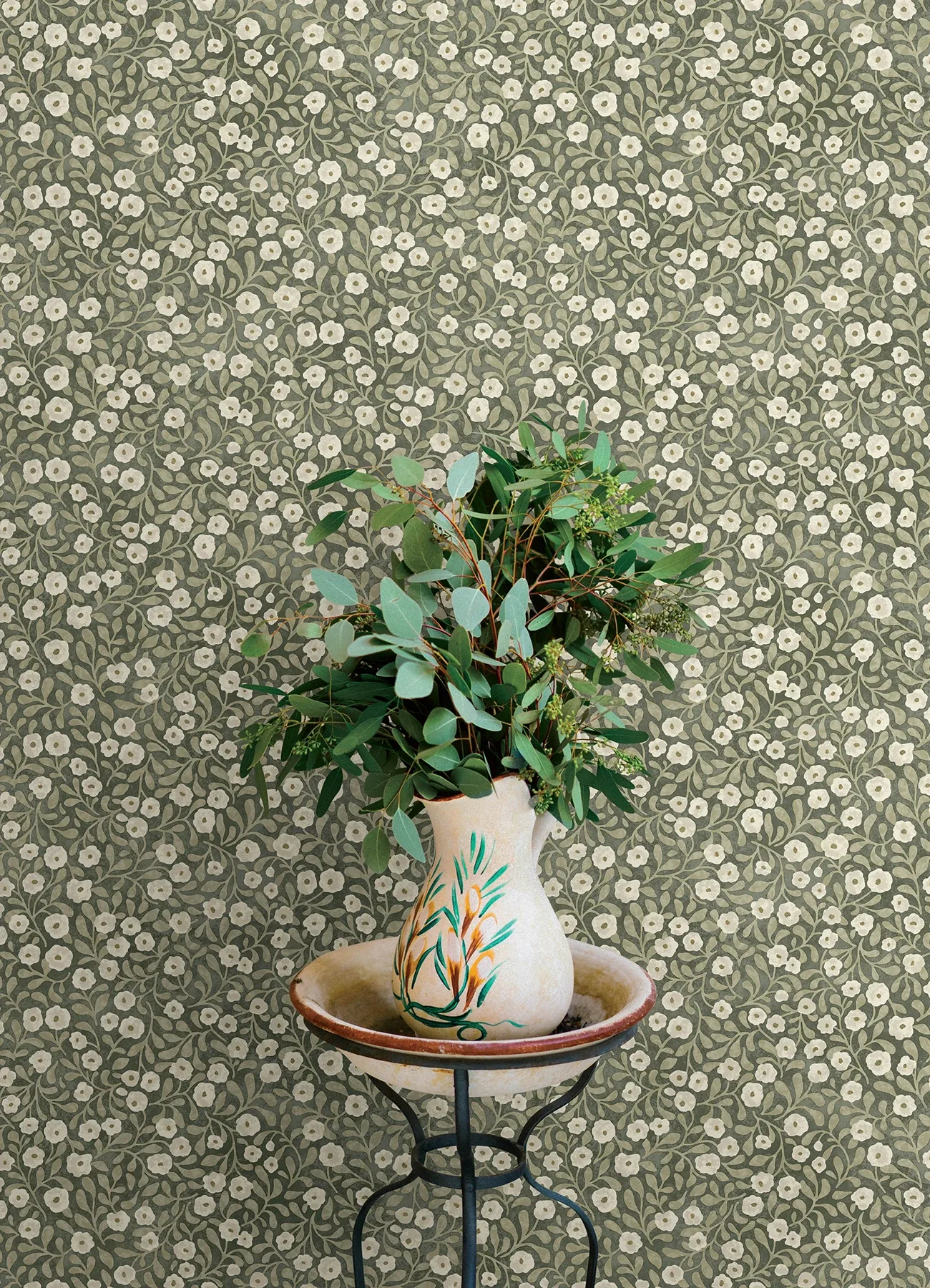 Brewster Home Fashions Poppy Trail Green Floral Wallpaper - SKU 4169-83132