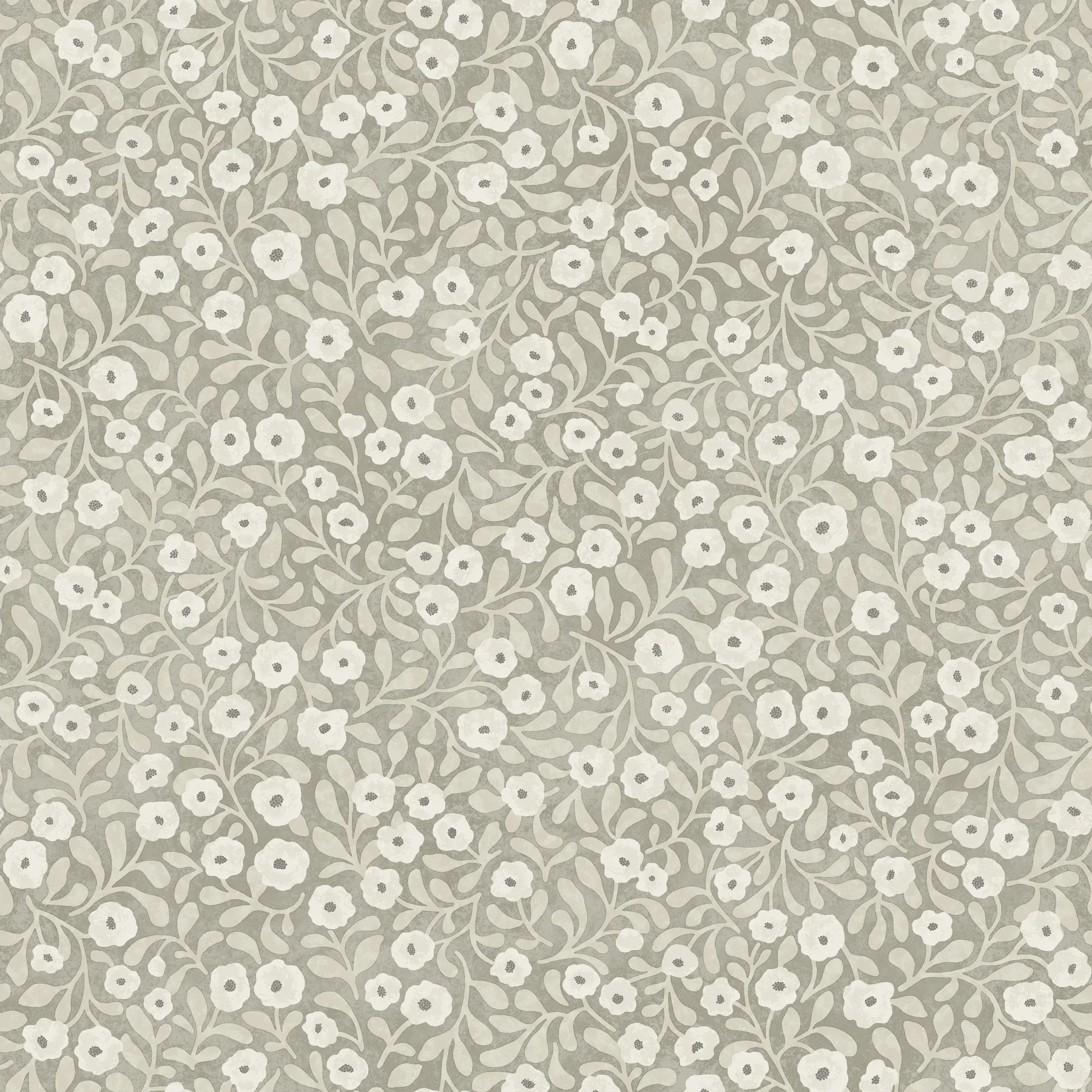 4169-83131 | Poppy Trail Grey Floral Wallpaper