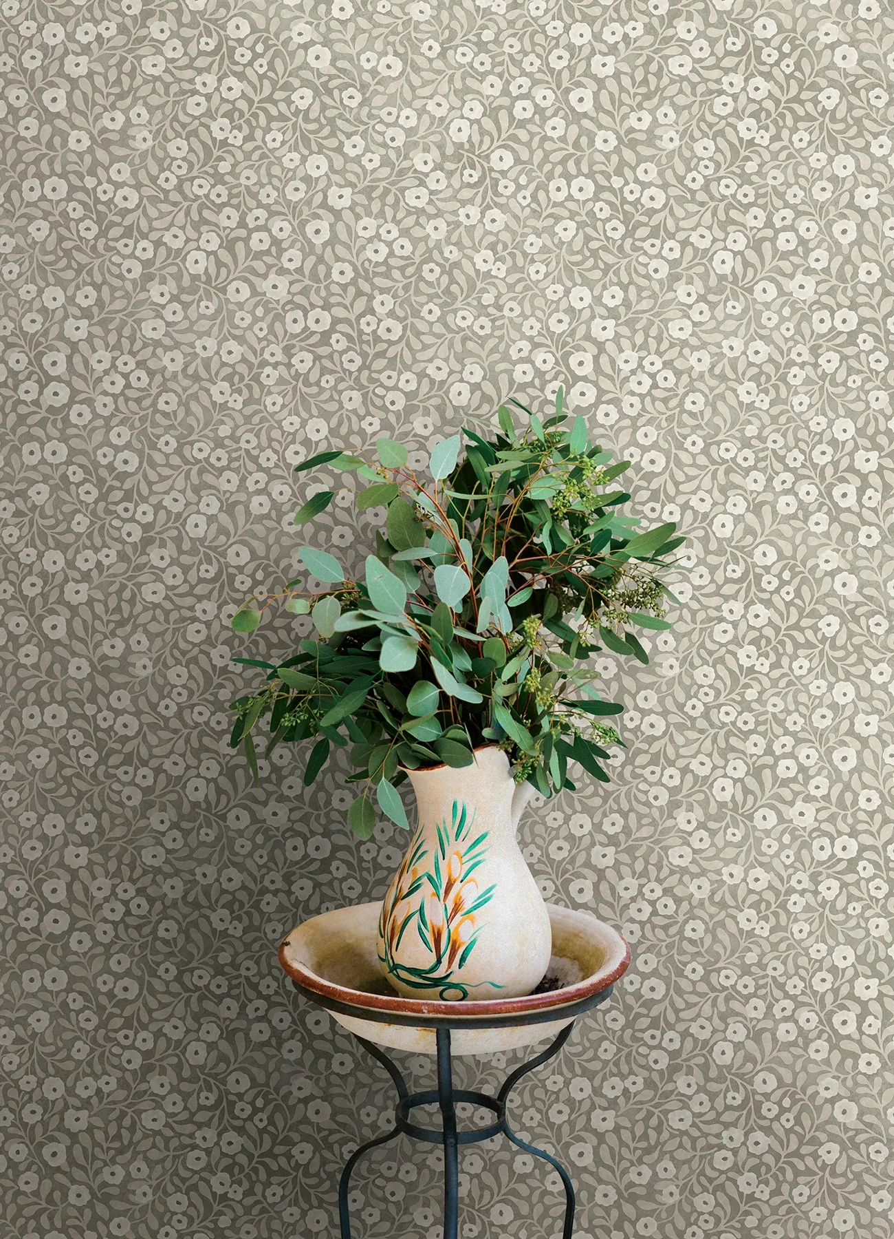 Brewster Home Fashions Poppy Trail Grey Floral Wallpaper - SKU 4169-83131