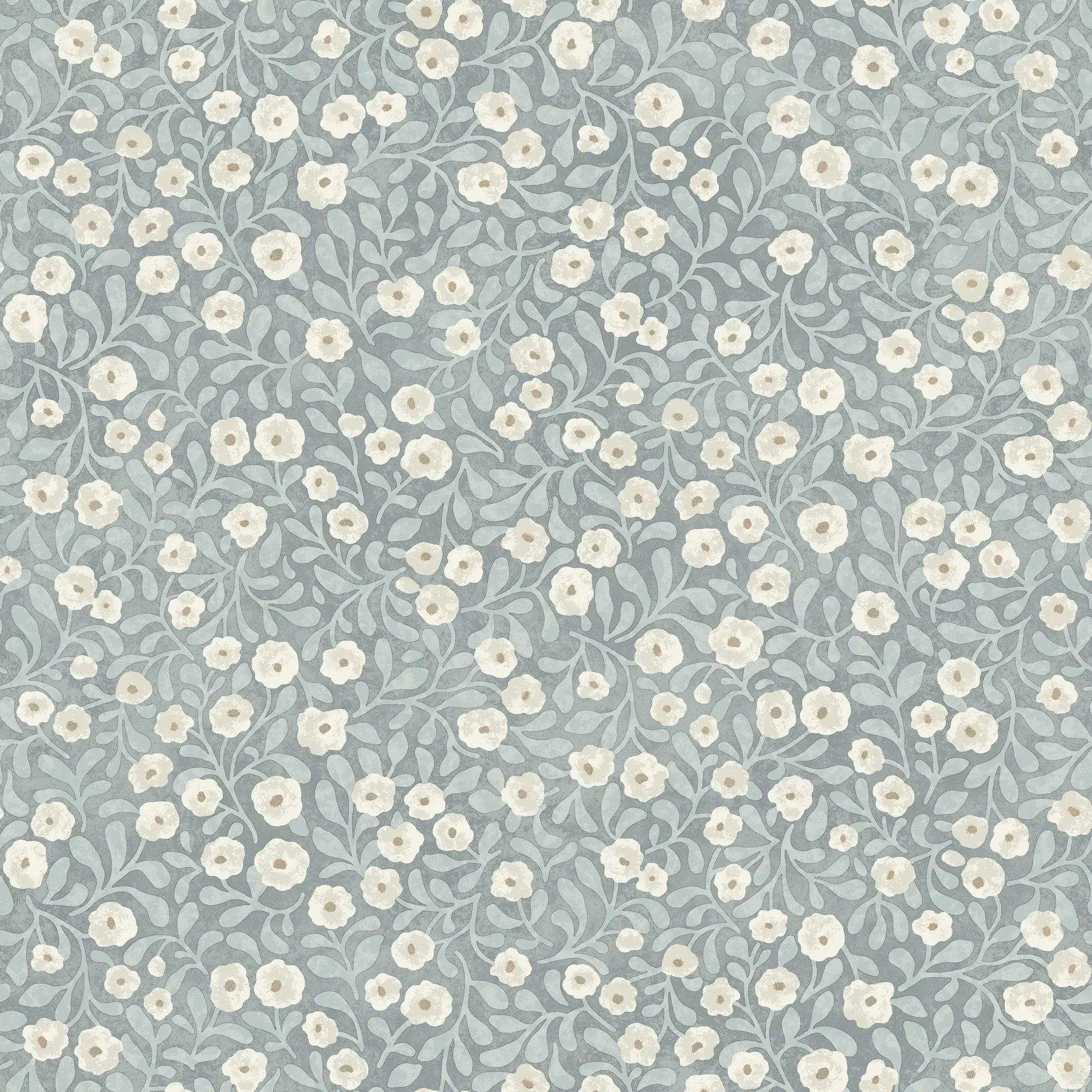 4169-83134 | Poppy Trail Light Blue Floral Wallpaper