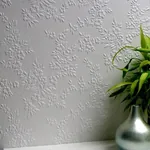 Brewster Home Fashions Portland White Paintable Anaglypta Original Wallpaper - SKU 437-RD341