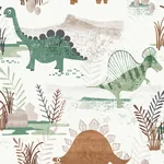 Brewster Home Fashions Prehistoric Dino Green Whimsical Wallpaper | Wallpaper Twins Brewster Home Fashions Prehistoric Dino Green Whimsical Wallpaper - SKU 4203-27544