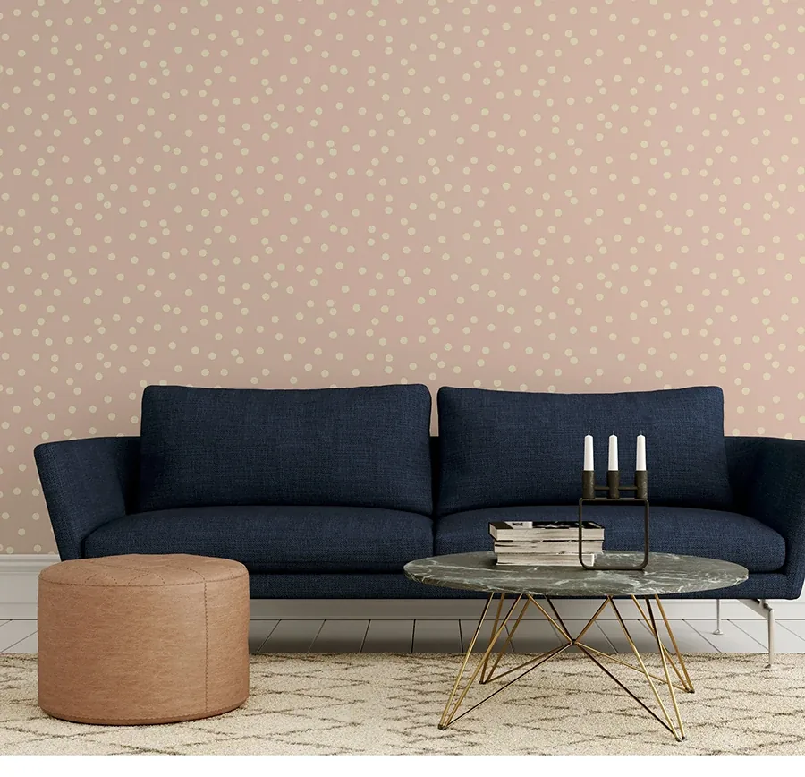 Brewster Home Fashions Priscella Blush Polka Dot Wallpaper | Wallpaper Twins Brewster Home Fashions Priscella Blush Polka Dot Wallpaper - SKU AH685000