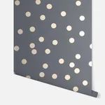 Brewster Home Fashions Priscella Charcoal Polka Dot Wallpaper | Wallpaper Twins Brewster Home Fashions Priscella Charcoal Polka Dot Wallpaper - SKU AH685001