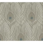 Brewster Home Fashions Prosperity Bronze Feather Wallpaper | Wallpaper Twins Brewster Home Fashions Prosperity Bronze Feather Wallpaper - SKU AS369716