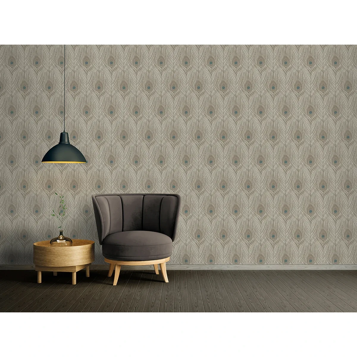 Brewster Home Fashions Prosperity Bronze Feather Wallpaper | Wallpaper Twins Brewster Home Fashions Prosperity Bronze Feather Wallpaper - SKU AS369716