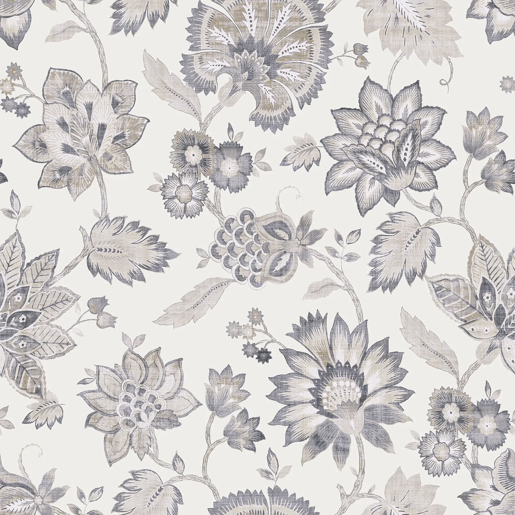 Brewster Home Fashions Prudie Denim Jacobean Trail Wallpaper - SKU AH924707