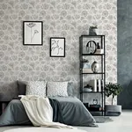 Brewster Home Fashions Prudie Denim Jacobean Trail Wallpaper - SKU AH924707