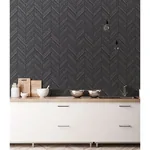 Brewster Home Fashions Punta Mita Charcoal Chevron Wallpaper - SKU 2835-42418