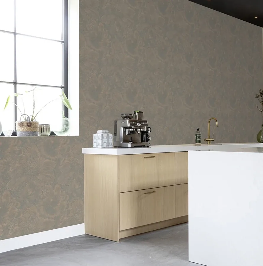 Brewster Home Fashions Purser Copper Abstract Wallpaper - SKU RH509267
