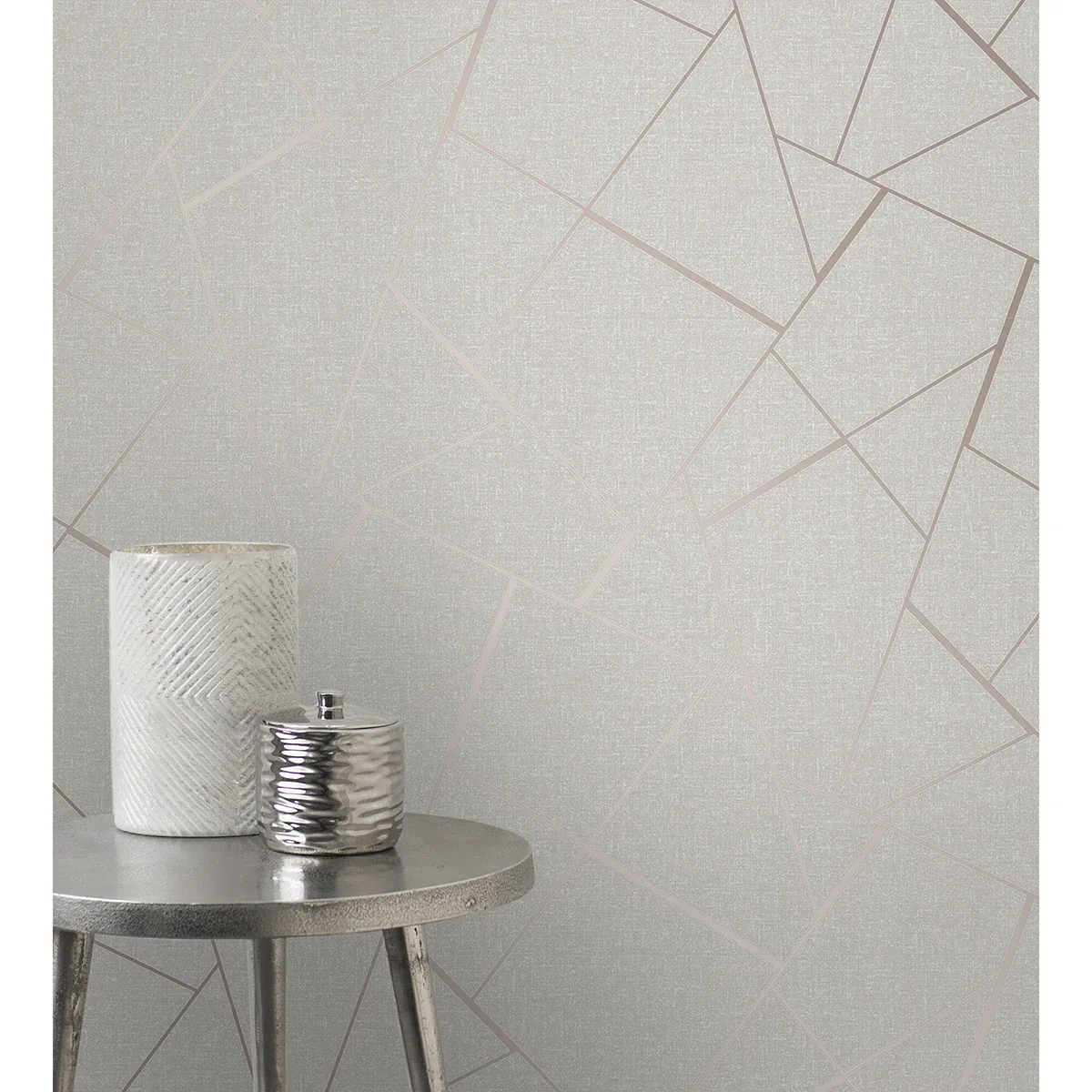 Brewster Home Fashions Quartz Rose Gold Fractal Wallpaper - SKU FD42282