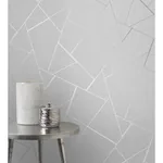 Brewster Home Fashions Quartz Silver Fractal Wallpaper | Wallpaper Twins Brewster Home Fashions Quartz Silver Fractal Wallpaper - SKU FD42280