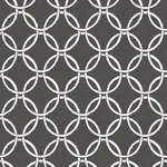 Brewster Home Fashions Quelala Black Ring Ogee Wallpaper - SKU 3122-11000
