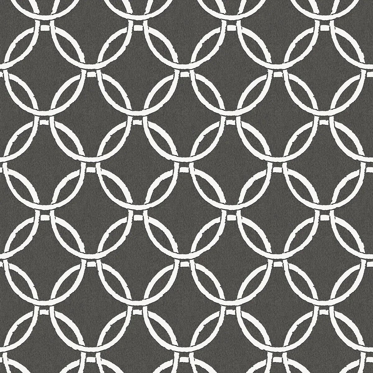 3122-11000 | Quelala Black Ring Ogee Wallpaper