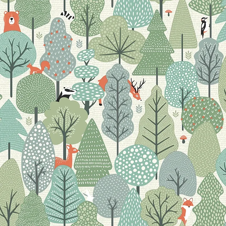 Brewster Home Fashions Quillen Green Forest Wallpaper - SKU 4060-51604