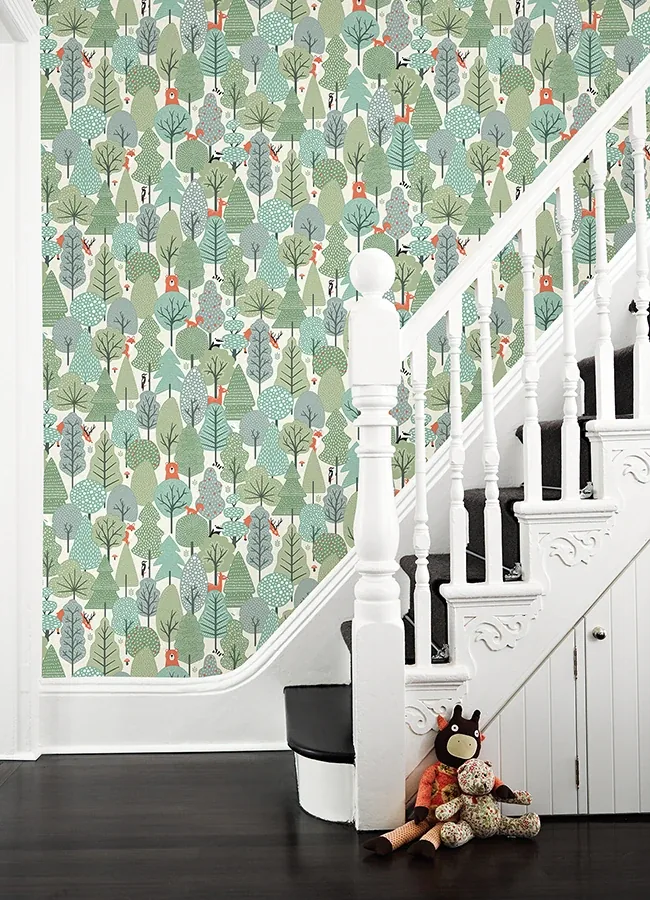 Brewster Home Fashions Quillen Green Forest Wallpaper | Wallpaper Twins Brewster Home Fashions Quillen Green Forest Wallpaper - SKU 4060-51604