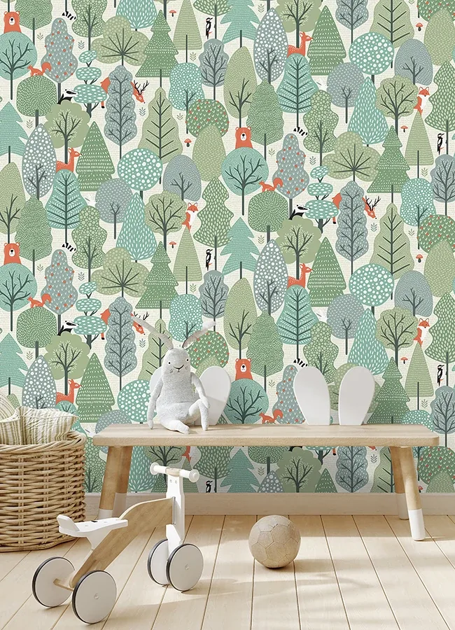 Brewster Home Fashions Quillen Green Forest Wallpaper | Wallpaper Twins Brewster Home Fashions Quillen Green Forest Wallpaper - SKU 4060-51604