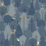 Brewster Home Fashions Quillen Indigo Forest Wallpaper | Wallpaper Twins Brewster Home Fashions Quillen Indigo Forest Wallpaper - SKU 4060-51601