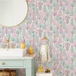 Brewster Home Fashions Quillen Pink Forest Wallpaper | Wallpaper Twins Brewster Home Fashions Quillen Pink Forest Wallpaper - SKU 4060-51603