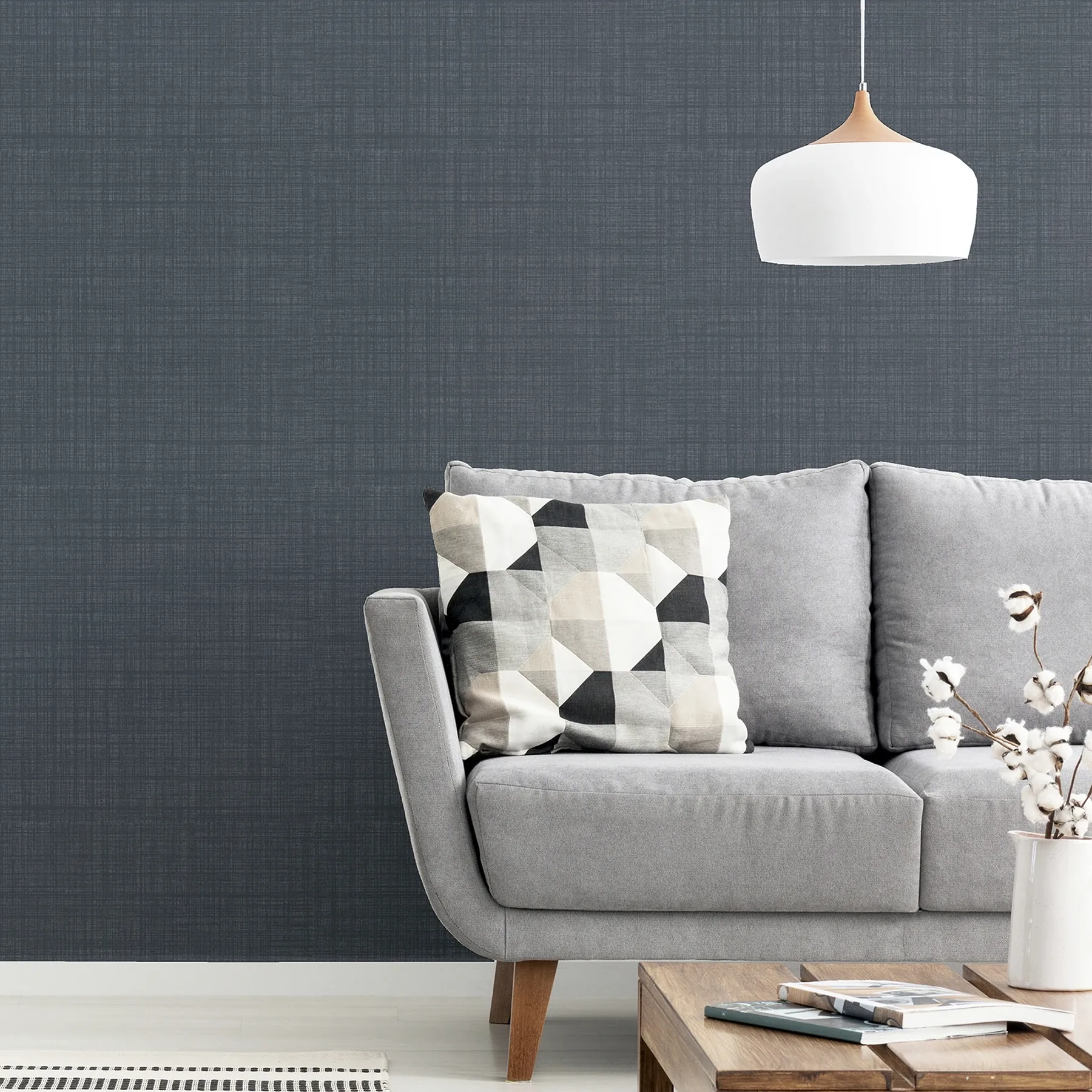 Brewster Home Fashions Rafe Grey Woven Texture Wallpaper | Wallpaper Twins Brewster Home Fashions Rafe Grey Woven Texture Wallpaper - SKU AH946006
