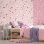 Brewster Home Fashions Rainbow Unicorn Pink Fantastical Wallpaper | Wallpaper Twins Brewster Home Fashions Rainbow Unicorn Pink Fantastical Wallpaper - SKU 4203-27565