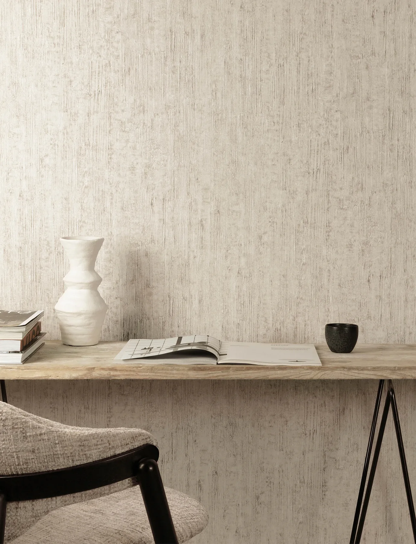 Brewster Home Fashions Ramona Beige Distressed Texture Wallpaper - SKU 4191-83003
