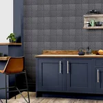 Brewster Home Fashions Randall Dark Grey Geometric Wallpaper | Wallpaper Twins Brewster Home Fashions Randall Dark Grey Geometric Wallpaper - SKU AH692809