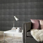 Brewster Home Fashions Randall Dark Grey Geometric Wallpaper | Wallpaper Twins Brewster Home Fashions Randall Dark Grey Geometric Wallpaper - SKU AH692809