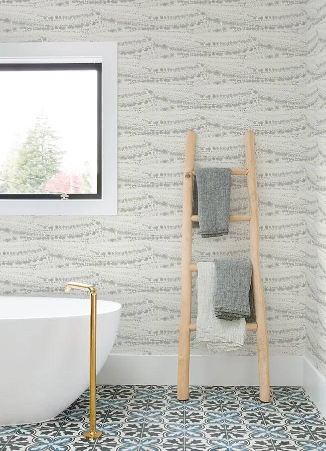 Brewster Home Fashions Rannell Grey Abstract Scallop Wallpaper - SKU 4071-71045