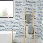 Brewster Home Fashions Rannell Navy Abstract Scallop Wallpaper - SKU 4071-71046