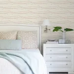 Brewster Home Fashions Rannell Peach Abstract Scallop Wallpaper | Wallpaper Twins Brewster Home Fashions Rannell Peach Abstract Scallop Wallpaper - SKU 4071-71047