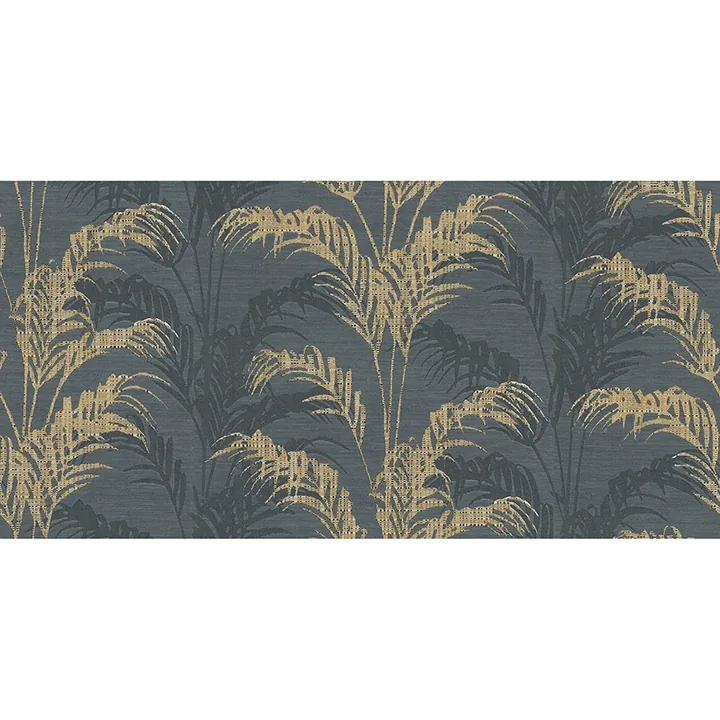 4168-17741 | Rattan Charcoal Palm Wallpaper