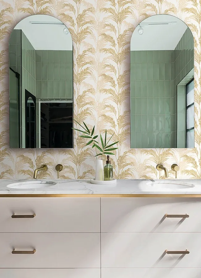 Brewster Home Fashions Rattan Gold Palm Wallpaper - SKU 4168-17739