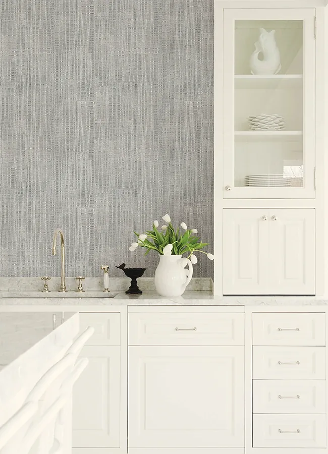 Brewster Home Fashions Rattan Silver Weave Wallpaper | Wallpaper Twins Brewster Home Fashions Rattan Silver Weave Wallpaper - SKU 4168-17738