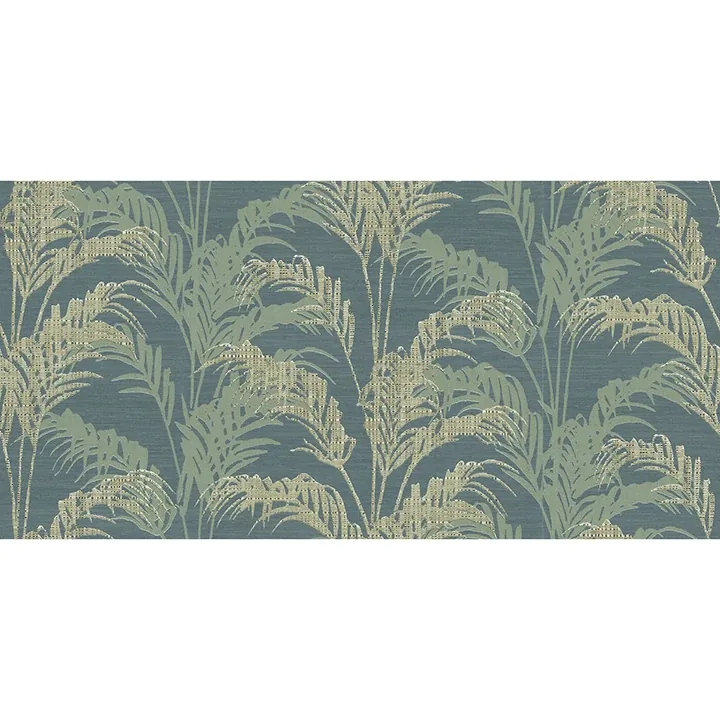 4168-17731 | Rattan Teal Palm Wallpaper