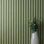 Brewster Home Fashions Reggie Olive Vertical Slats Wallpaper - SKU FD43289