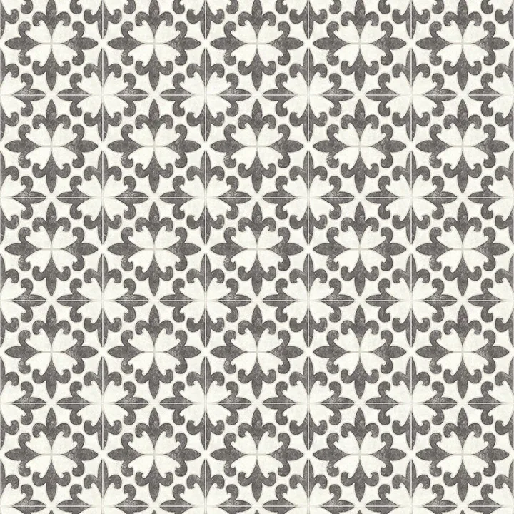 Brewster Home Fashions Remy Black Fleur Tile Wallpaper - SKU 4072-70032